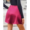 thumbnail image 2 of Zeagoo Womens Mini Skirt Stain Silk Skirts Sexy Stretch Fitted Bodycon Short A-Line Skirts Y2k Cute Skirts, 2 of 6