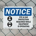 thumbnail image 5 of (2 Pack) Eye And Ear Protection Required OSHA Notice Sign 24 Inch X 18 Inch Indoor / Outdoor Rust-Free Aluminum Metal Signs for Workplace, Workshop, and Construction Site, Made in the, 5 of 8