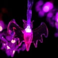 thumbnail image 5 of Cadena de luces de Halloween, 19,6 pies, 40 murciélagos morados, luces de decoración de Halloween, funciona con pilas (pilas no incluidas), 5 of 5