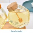 thumbnail image 2 of 380ml Transparent Glass Honey Jar with Lid Dipper Stick Smooth Multifunctional Humanized Design Honey Container Versatile Honey Storage Jar for Kitchen Tea Nuts Sugars, 2 of 9