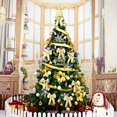 thumbnail image 3 of 4/5/6/9 ft Oro Rojo Árbol De Navidad Decoración Conjunto Completo Paquete De Lujo Encriptación Luz Grande Decoraciones Navideñas 2.1/1.8/1.5/1.2 Metros Viene Con Adornos Cintas Luminosas Luces De colo, 3 of 3