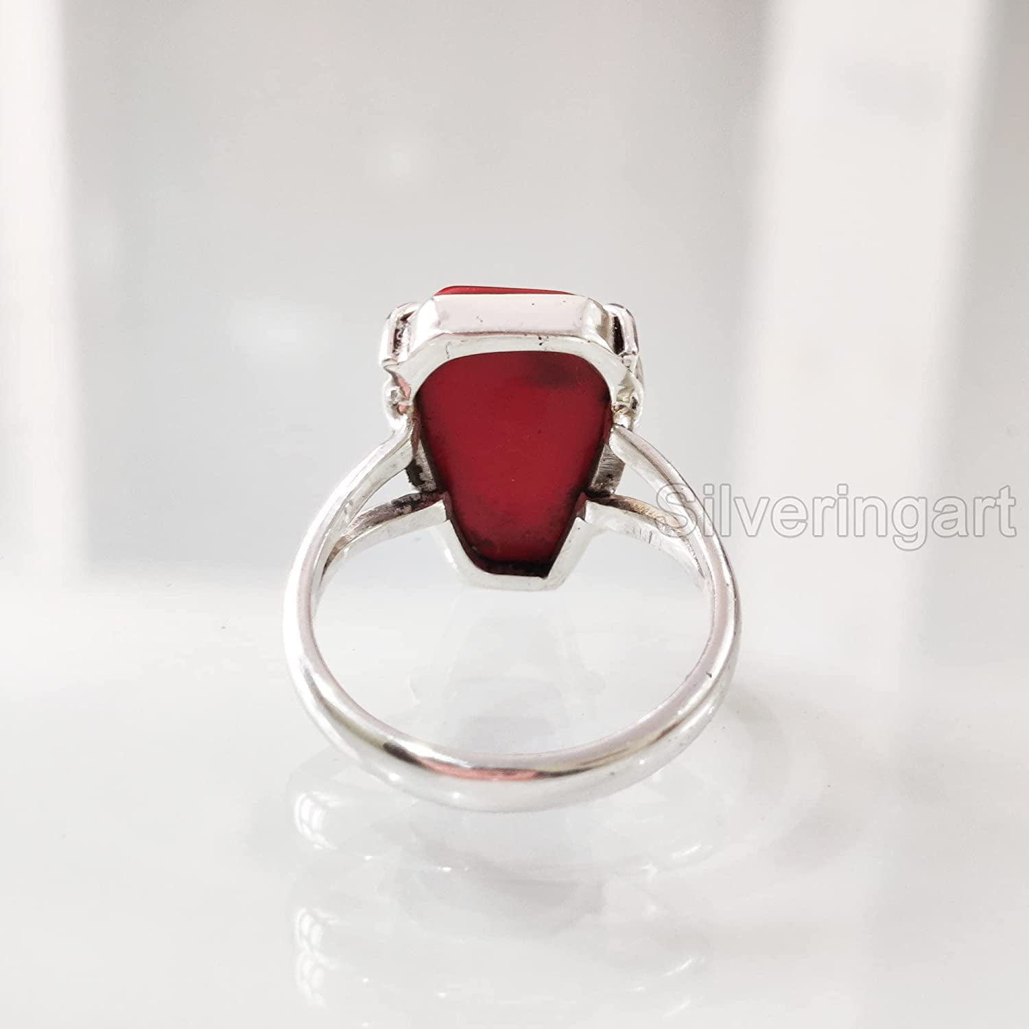 Natural Red Coral Round Shape Gemstone Ring, 925 Sterling Silver Ring,  Bacha Ring, Tiny Ring, Women's Ring, Gift for Lovevalentine Gift - Etsy |  Tiny rings, Gemstone rings, Women rings