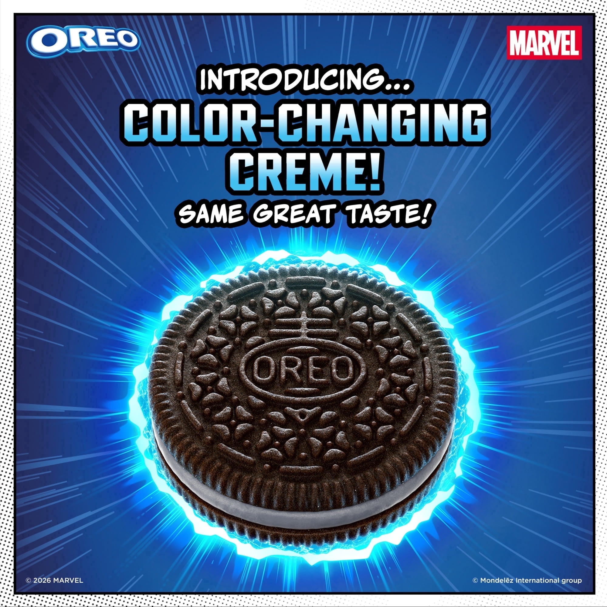 MARVEL OREO Stuf of Legends Cookies, Special Edition, 10 Snack Packs (2 Cookies Per Pack)