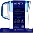 thumbnail image 4 of Brita 10 Cup Large Plastic Water Filter Pitcher, Blue, BPA Free with 1 Elite Brita Filter, 4 of 10