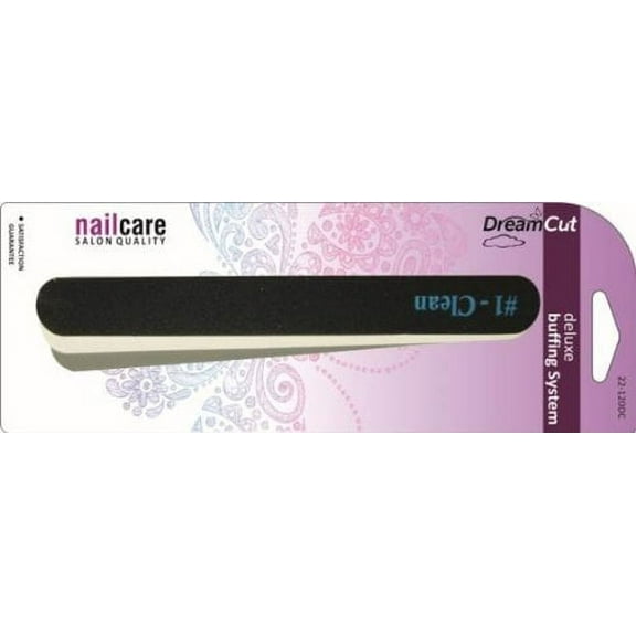 DreamCut 3-Piece Nail Buffing Kit - Black, White, and Gray Boards for Smoothing, Shaping, and Polishing Nails