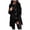 Black, variant on Women Winter Elegant Slim Double Long Coat Wool Blend Warm Outerwear Jacket