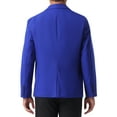 thumbnail image 3 of INSPIRE CHIC Men's Notch Lapel One Button Formal Solid Color Business Suit Jackets XL Blue, 3 of 5