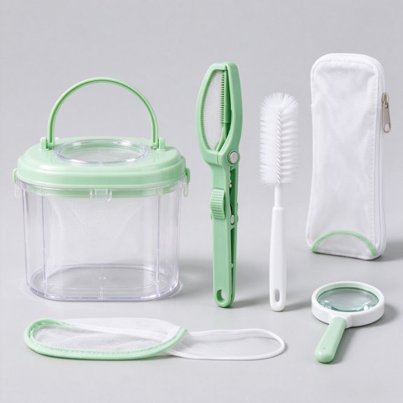 VAIFTILNO Bug Catcher for Kids, Insect Trap Kit with Magnifier Glass, Educational Exploration Tool for Backyard, Parks, Camping, Good Gifts (C)