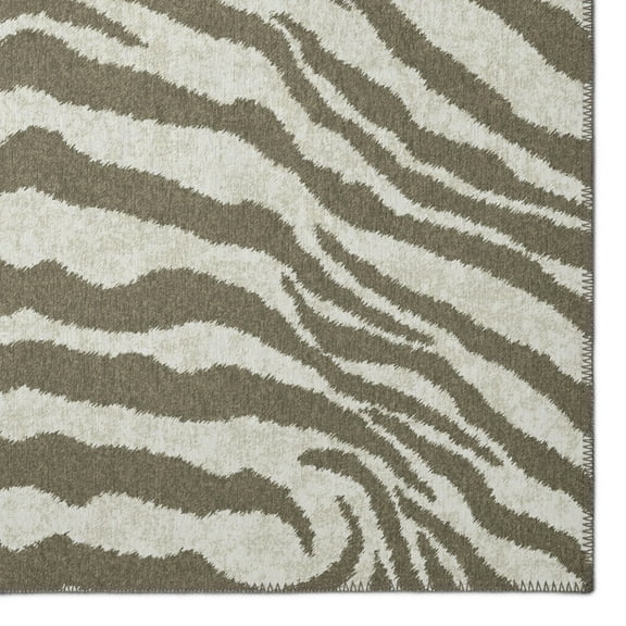 Addison Rugs Addison Indoor/ Outdoor Safari Zebra Animal Print Washable Area Rug 2'3" x 7'6" - Taupe