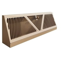 5.5" Height Shoemaker Baseboard Register (15", Brown)