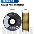 thumbnail image 5 of Creality 3D Printing Silk PLA Filament 3D Printer Gold Shiny Filaments 1.75mm Neatly Wound Dimensional Accuracy +/- 0.03 mm Silk Smooth Printing 2.2lbs for Most Fused Deposition Modeling 3D Printers, 5 of 5