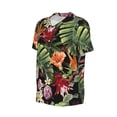 thumbnail image 6 of Fotbe Watercolor Tropical Flowers Baseball Jersey Shirt for Men and Women, Casual Short Sleeves Button Down T-Shirt-, 6 of 9