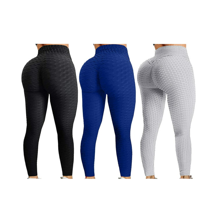 3-Pack Haute Edition Booty Lift Women's Active Yoga Workout Casual Leggings