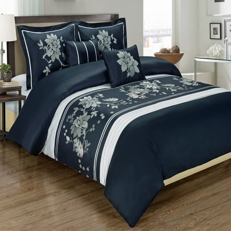 Luxury Myra 100 Cotton 6 Piece Duvet Cover Set With White Down