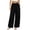 Black, variant on Cmfcve Cotton Linen Pants for Women Elastic Waist Wide Leg Pants Summer Pull On Loose Fit Palazzo Trousers