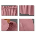 thumbnail image 2 of Vargottom Plain CottonValance, Decorative Window Rod PocketValanceHalf Drape For Kitchen Window 2 Panel,30x36 Inches, Rose Pink, 2 of 7