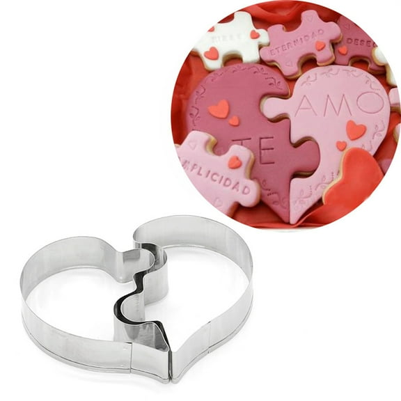 Heart Shape Cookie Cutter, Wear-resistant Cake Mold Widely Use 304 Stainless Steel Heart Shaped DIY Cookie Mould for Home
