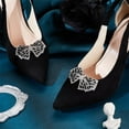 thumbnail image 4 of Bow Shoe Clips Alloy Shoe Clips Crystal Rhinestone Shoe Buckles Bow Tie Pattern Shoe Buckles Removable Shoe Decoration for Shoes High Heel Wedding Bridal Fashion, 4 of 9