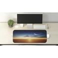 thumbnail image 2 of Ocean Computer Mouse Pad, Sunset Sky with Moon and Stars Horizon Scenery Fantasy View Artwork Print, Rectangle Non-Slip Rubber Mousepad Large, 31" x 12" Gaming Size, Navy Yellow Orange, by Ambesonne, 2 of 2