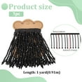 thumbnail image 2 of 1 Yard Crystal Beaded Fringe Trim Black Glass Beaded Tassel Ribbon 3.5inch Wide Sewing Beaded Fringe for Curtain Lampshades Dress Clothing and Home Decoration, 2 of 9