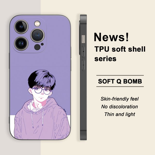 ¡Demuestra tu estilo con esta vibrante y protectora funda para iPhone con estampado de dibujos animados!