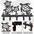 thumbnail image 4 of Metal Sea Turtle Coat Hooks Wall Mount-Sea Turtle Hangers and Key Holder-Clothes Hat Rack and Backpack Hanger Decor for Storage, Living Room, Hallway, Office Gift (Black), 4 of 14