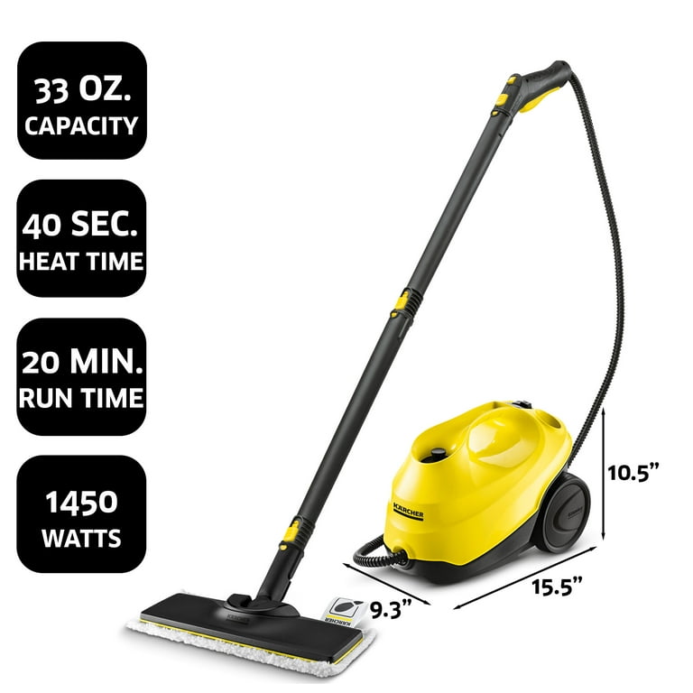 Kärcher SC3 Portable Steam Cleaner, Floors, Grout and Tile cleaner, 40  Second Heat Up, Chemical Free