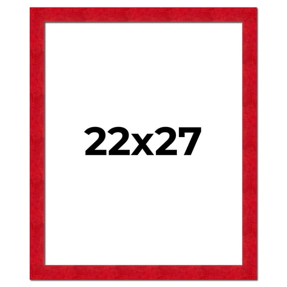 22x27 Frame Red Burl Solid Wood Picture Frame Width 1.75 Inches | Interior Frame Depth 0.5 Inches |