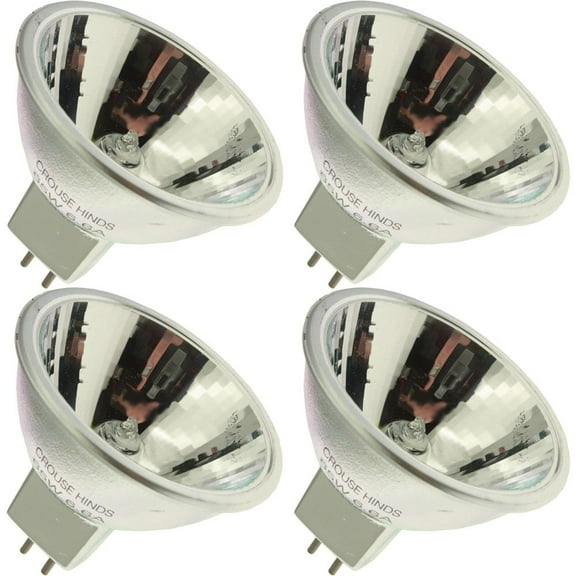 CROUSE-HINDS CH 20793, 65 Watt, MR16, Bi-Pin (G5.3) Base Light Bulb (4 Bulbs)
