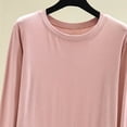 thumbnail image 3 of Trikvn Women's Long Sleeve T-Shirts Basic Crewneck Slim Fit Tops Casual Solid Undershirts Flattering Lightweight Spring Fall Everyday Wear Workout Layering Shirts, 3 of 5