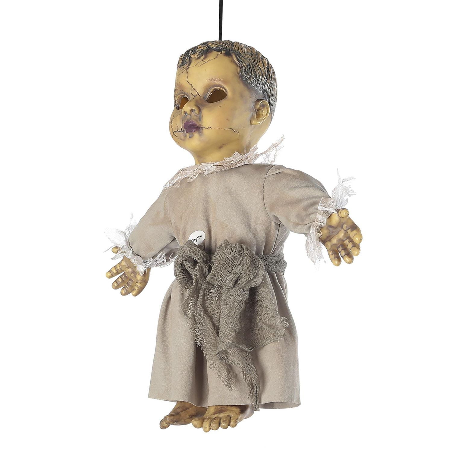 Way to Celebrate Halloween Indoor Décor Battery Operated Hanging Haunted Doll with Sound