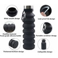 thumbnail image 2 of Termo Plegable de Silicon HappyWare Tapa de Acero Negro 550ml, 2 of 3