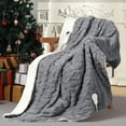 thumbnail image 2 of IdealHouse Wireless Heated Throw 50"x60" Gray, Fast Heating, 10 Settings, Soft Plush Blanket, Machine Washable, 2 of 8
