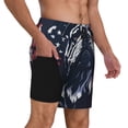 thumbnail image 2 of Fotbe Bulldog with Forest Flag Traje de Baño para Hombre – Shorts de Natación de Secado Rápido con Forro y Bolsillos-Medium, 2 of 6