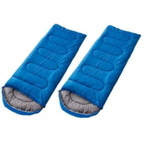 Set of 2 Sleeping Bags Mummy Type 8' Foot 20  Degrees Fahrenheit Navy Blue - Carrying Bag