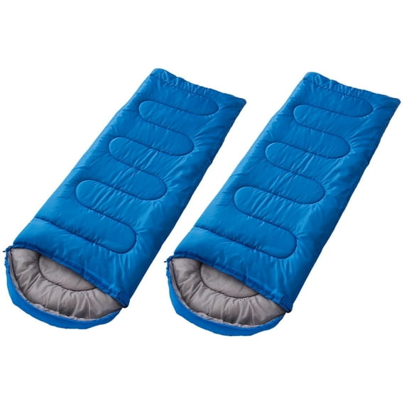 Set of 2 Sleeping Bags Mummy Type 8' Foot 20  Degrees Fahrenheit Navy Blue - Carrying Bag