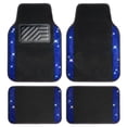 thumbnail image 1 of Alfombra de coche CAR PASS con diamantes de imitación brillantes, PVC, negro y azul, 1 of 4