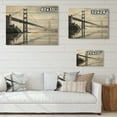 thumbnail image 4 of Designart "Ashen Overpass Aureate Entry Grayscale" Architecture Print on Natural Pine Wood, 4 of 5