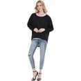 thumbnail image 3 of Women's Long Sleeve Sweatshirt Classic Tops Ladies Casual Knit Shirt Loose Fit Lightweight Sweater, 3 of 6