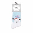 thumbnail image 2 of Playful White Snowman One Size Cotton Blend Novelty Crew Socks, 2 of 2