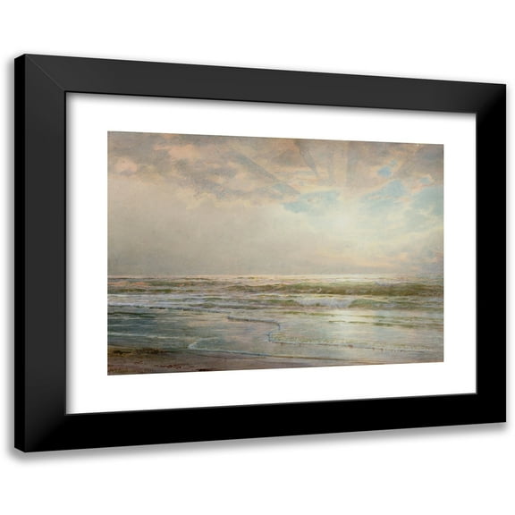 William Trost Richards 14x11 Black Modern Framed Museum Art Print Titled - Seascape (1901)