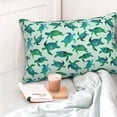 thumbnail image 4 of Fotbe Green Sea Turtle Funda de Almohada Decorativa Estilo Occidental, Lujo en Algodón, Fundas para Almohadas King, Cojín Estampado para Decoración del Hogar-20"x30", 4 of 6