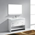 thumbnail image 4 of Gloria 48" Single Bath Vanity in Gray and Square Sink with Brushed Nickel Faucet with Matching Mirror, 4 of 5
