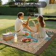thumbnail image 4 of Vintage Sea Turtle Outdoor Rug for Patio/Deck/Porch, Non-Slip Large Area Rug 5 x 7 Ft, Brown Nautical Anchor Bubbles Coastal Indoor Outdoor Rugs Washable Area Rugs, Camping Rug Carpet Runner, 4 of 8