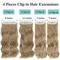 thumbnail image 6 of SEGO Clip in Hair Extensions Full Head Thick Long Curly Wave Hair 4 PCS Set Black/Brown/Blonde/Auburn 22", 6 of 10