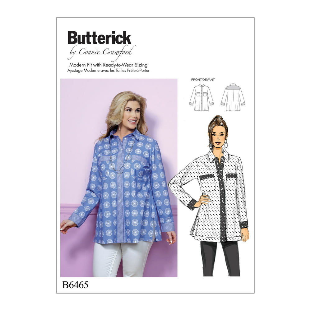 Butterick - Butterick Pattern Misses'/Women's Shirt-XS-S-M-L-XL ...