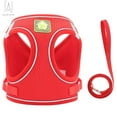 thumbnail image 5 of Gustave Soft Mesh Pet Dog Harness and Leash Set, No-Pull Pet Harness Adjustable Reflective Breathable Mesh for Small Medium Dogs and Cats (Red, Size M), 5 of 10