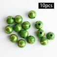 thumbnail image 6 of 10Pcs Cute Round Beads Loose Bead Wood Handmade Pattern with Hole Supplies Smooth Ball for Findings Necklace Craft Making Charms Party Decor, 6 of 9