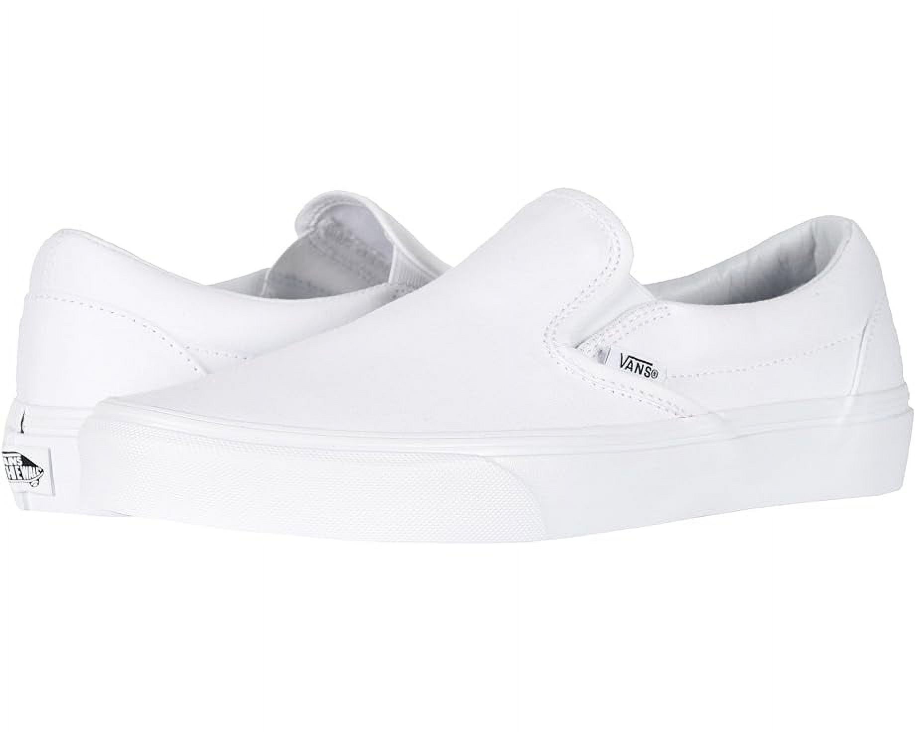 Vans Unisex Classic Slip on Canvas Shoes - True White - 9.5 Women/8 Men