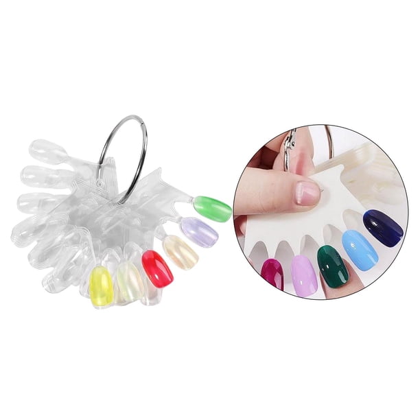 10 hojas Total 60 consejos palos suministros de uñas para la exhibición de uñas y bricolaje Macarena Transparente